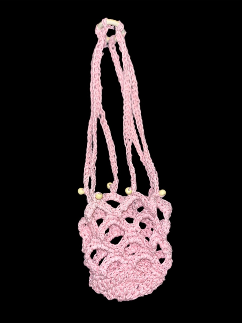 Handcrafted Pink Crochet Plant Hanger